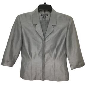 Harold's Linen Blend Women's Gray Suit Career Suit Jacket, 6